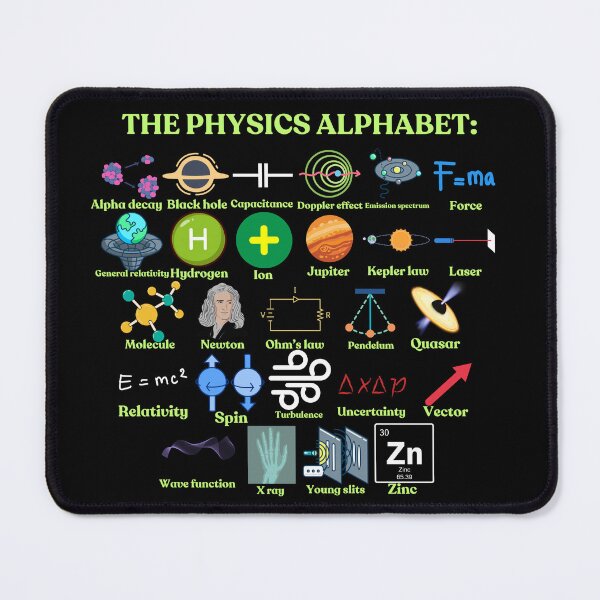 Item preview, The Physics Alphabet, cool science and Physics designed and sold by NoetherSym.
