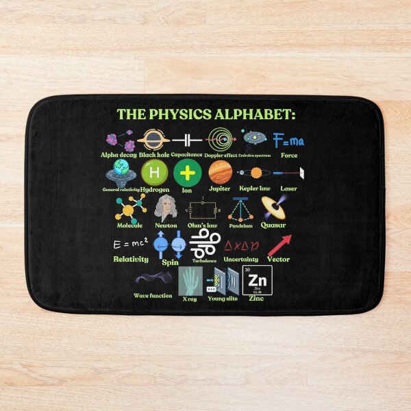 Item preview, The Physics Alphabet, cool science and Physics designed and sold by NoetherSym.