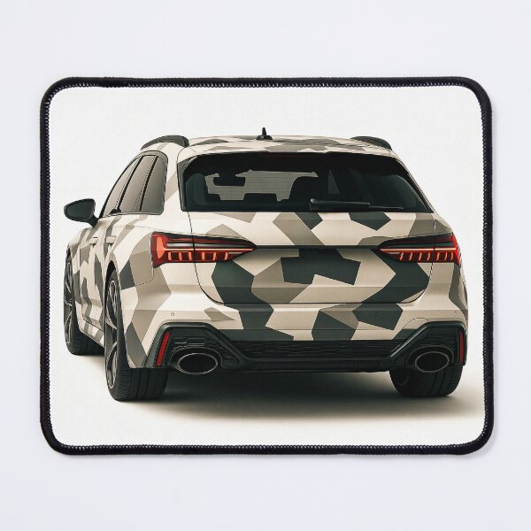 Item preview, Modern Touring Car Shining In Minimalist Studio With Camo Wrap designed and sold by RevUpDesign.