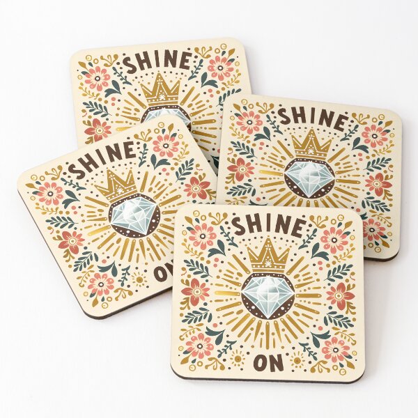 Item preview, Shine On Diamond Message - Scandinavian Folk Art by heidiannemorris © designed and sold by FOLK ART FUSION by heidiannemorris.