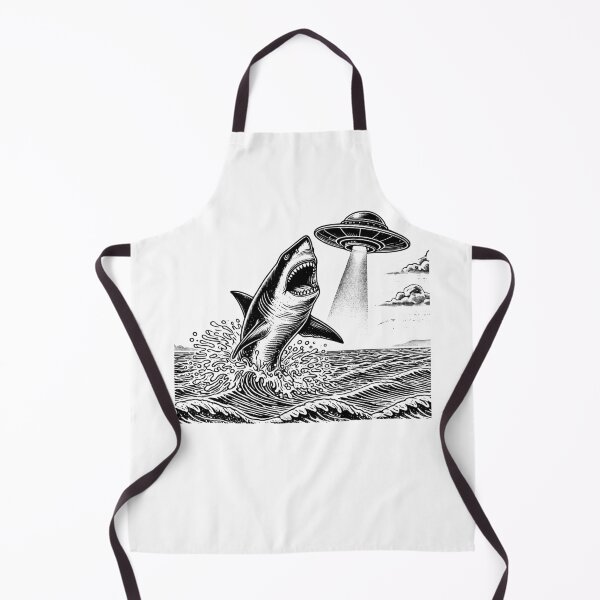 Item preview, Vintage Retro Shark UFO Funny designed and sold by Kimberley King Art King Art.