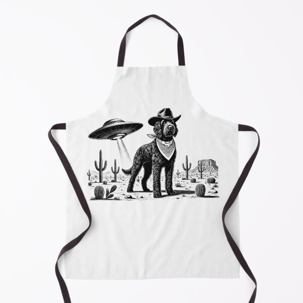 Item preview, Vintage Retro Spinone Italiano UFO Western Country Wild West Dog Mom Dad designed and sold by Kimberley King Art King Art.