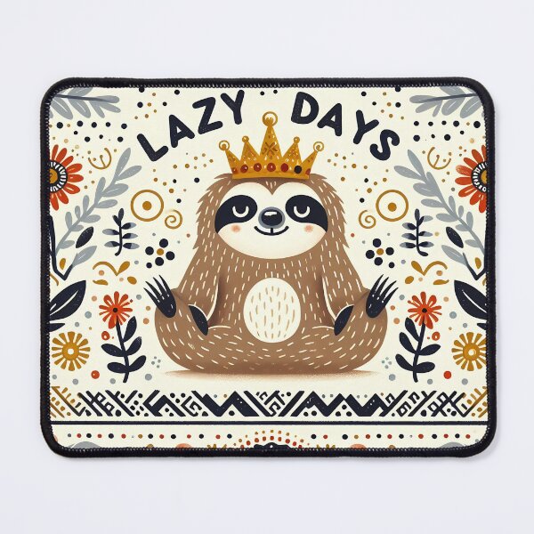 Artikelvorschau, Süßes Faultier Lazy Days - Skandinavische Volkskunst von heidiannemorris © entworfen und verkauft von FOLK ART FUSION.