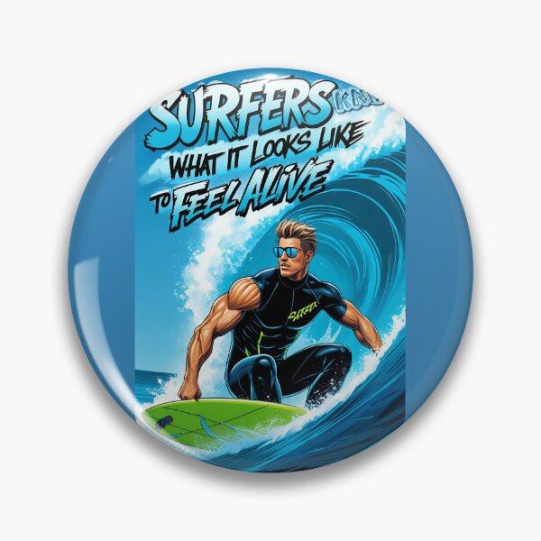 Item preview, Surfers Know What It Means to Feel Alive – Comic Wave Art designed and sold by Khala.