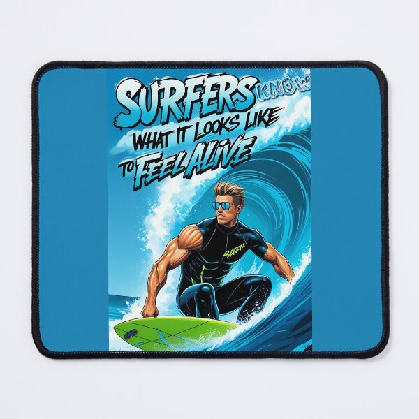 Item preview, Surfers Know What It Means to Feel Alive – Comic Wave Art designed and sold by Khala.