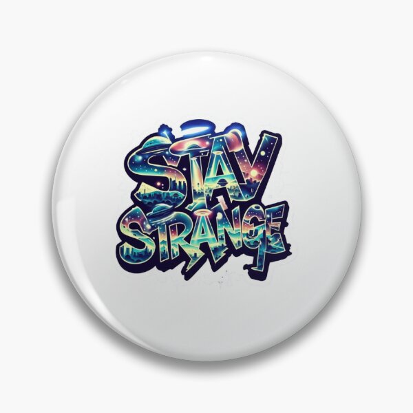 Item preview, STAY STRANGE Cosmic Aliencore Sticker designed and sold by Imaginarium of Chaos falcon88 .