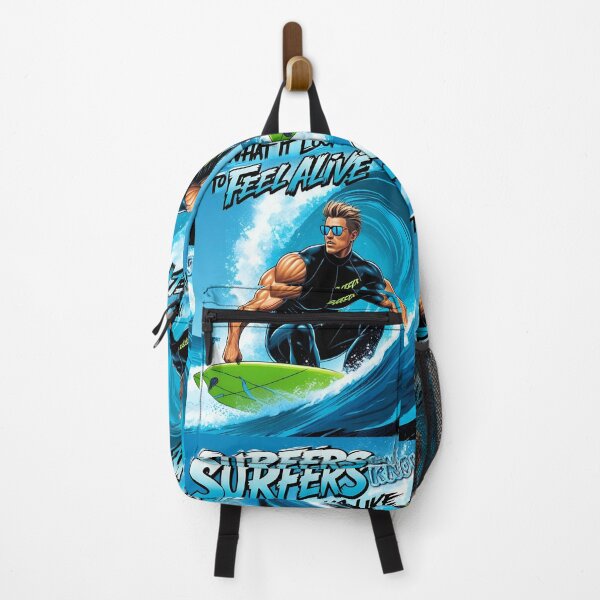 Item preview, Surfers Know What It Means to Feel Alive – Comic Wave Art designed and sold by Khala.