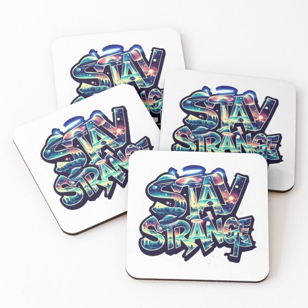 Item preview, STAY STRANGE Cosmic Aliencore Sticker designed and sold by Imaginarium of Chaos falcon88 .