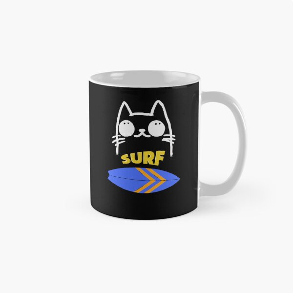 Item preview, cat wants to surf classic t-shirt designed and sold by TamouStyle.