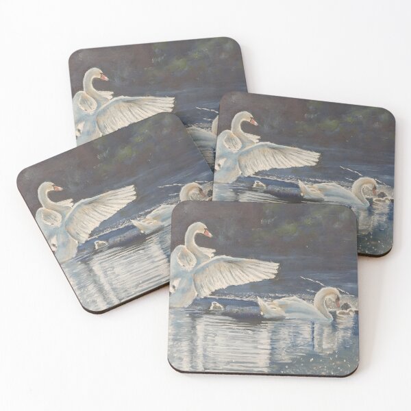 Item preview, Capturing the quiet elegance of swans and their young. designed and sold by ChristelsArtGallery.