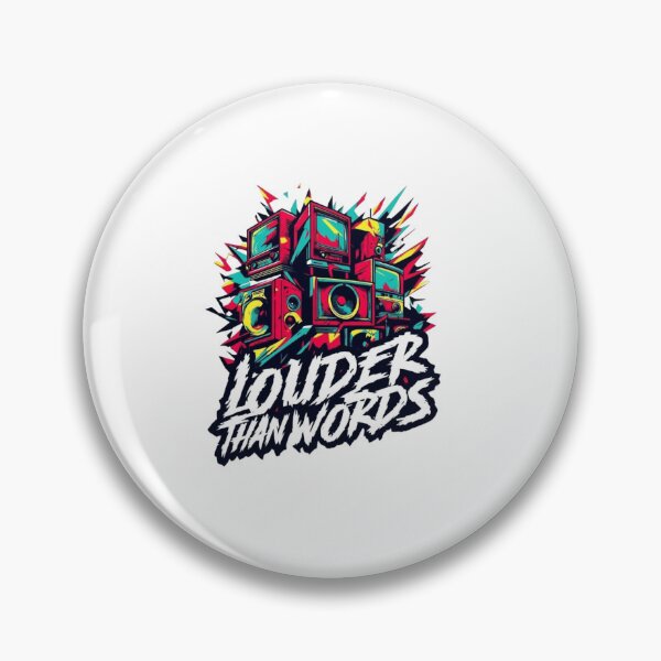 Item preview, LOUDER THAN WORDS Grunge Noisecore Sticker designed and sold by Imaginarium of Chaos falcon88 .