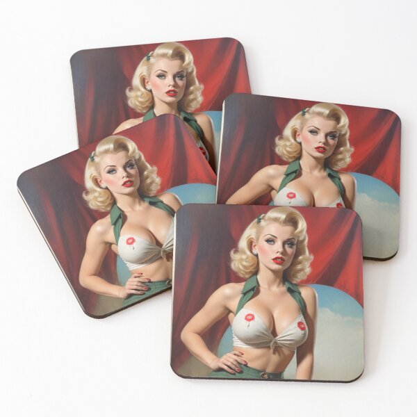 Item preview, Vintage Scout Leader Blonde Pin Up Art  designed and sold by MissSaylor.