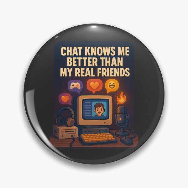 Artikelvorschau, Chat Knows Me – Streamer-Verbindungsvibes entworfen und verkauft von Aube11.