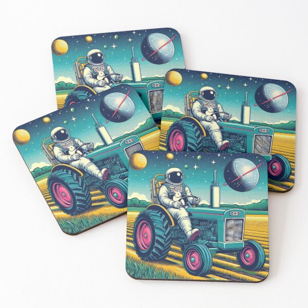 Item preview, an astronaut using a tractor in space and his friend the rabbit designed and sold by Dogandesighn.