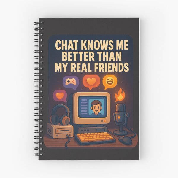 Artikelvorschau, Chat Knows Me – Streamer-Verbindungsvibes entworfen und verkauft von Aube11.