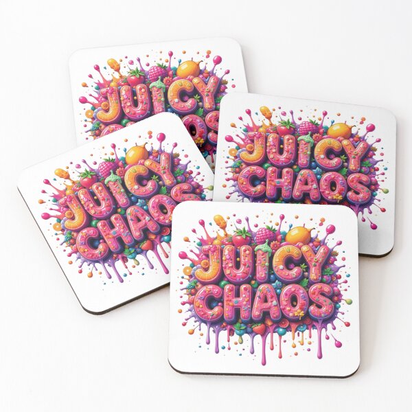 Item preview, JUICY CHAOS Fruity Neon Pop Sticker designed and sold by Imaginarium of Chaos falcon88 .