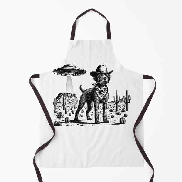 Item preview, Vintage Retro Wirehaired Pointing Griffon UFO Western Country Wild West Dog Mom Dad designed and sold by Kimberley King Art King Art.