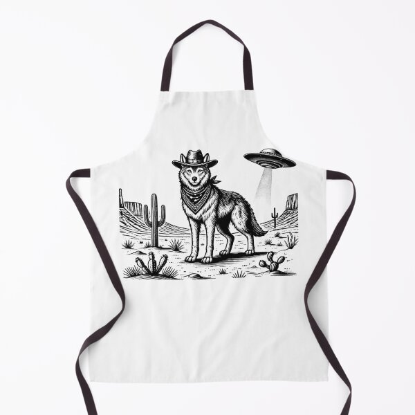 Artikelvorschau, Vintage Retro Wolf UFO Western Country Wilder Westen entworfen und verkauft von Kimberley King Art King Art.
