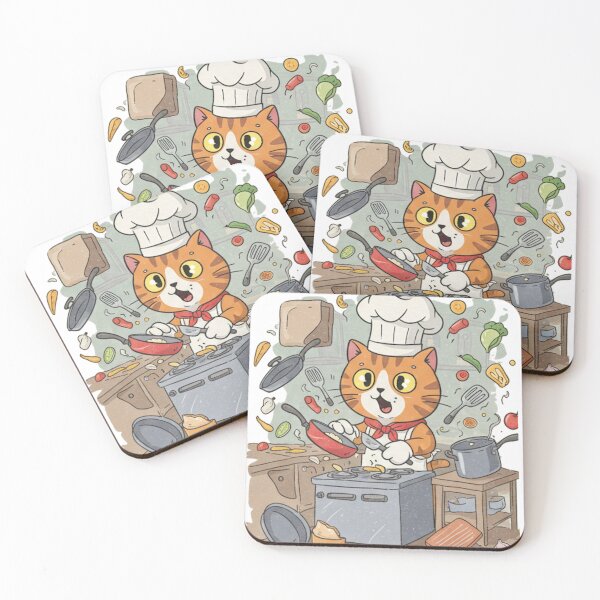 Item preview, The Chef Cat in Action designed and sold by Salomee's art.