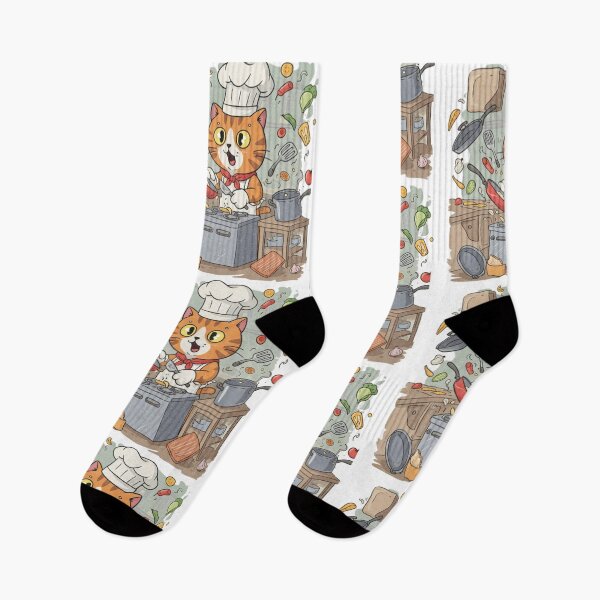 Item preview, The Chef Cat in Action designed and sold by Salomee's art.