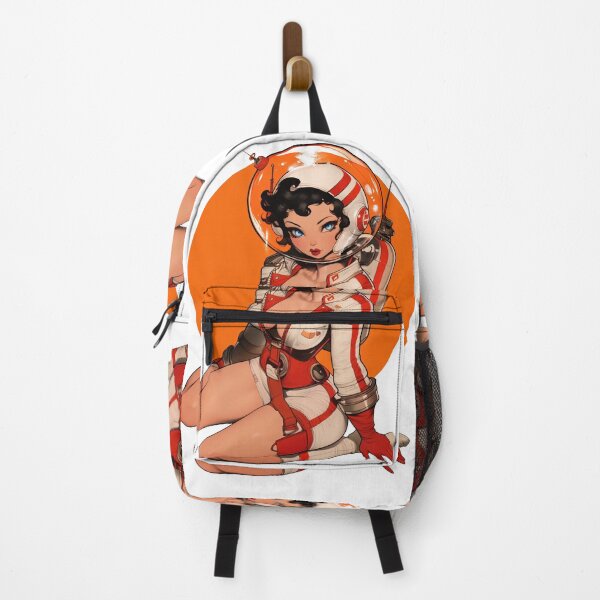 Item preview, Astronaut Betty Pinup cartoon girl designed and sold by blackdogshop.