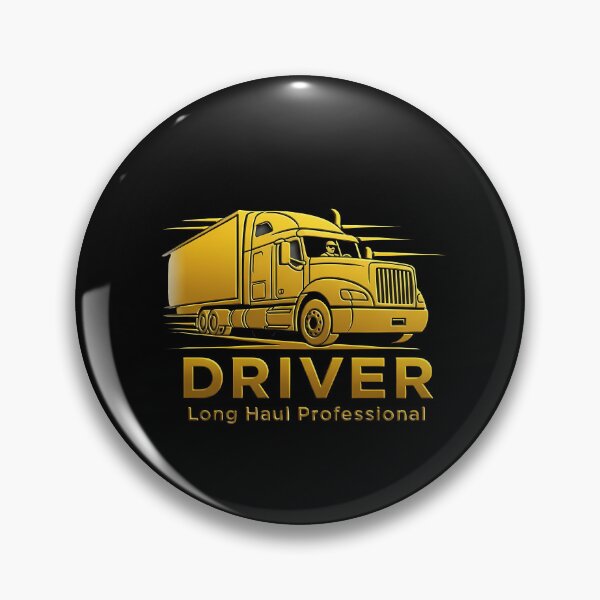 Item preview, Truck Driver – Golden Badge for Road Professionals designed and sold by Digital Dreams Arts.