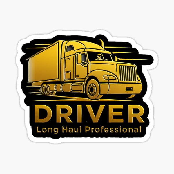 Item preview, Truck Driver – Golden Badge for Road Professionals designed and sold by Digital Dreams Arts.