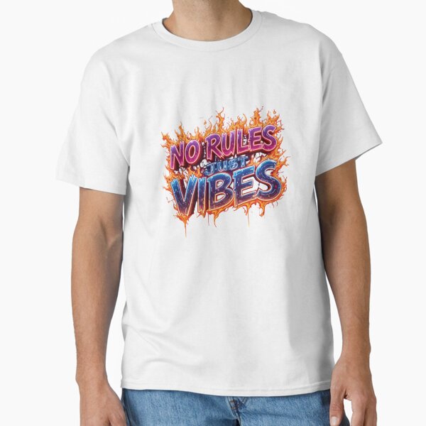 Item preview, NO RULES JUST VIBES Neon Chaos Graffiti Sticker designed and sold by Imaginarium of Chaos falcon88 .