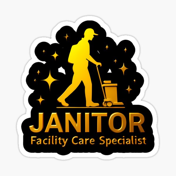 Item preview, Janitor Logo – Design Honoring Cleanliness and Care designed and sold by Digital Dreams Arts.
