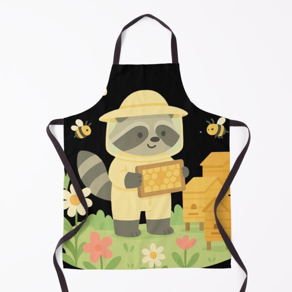 Item preview, Raccoon beekeeper chooses sweet honey designed and sold by DamioPolArt.