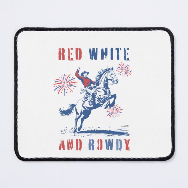 Item preview, Red white and rowdy distressed USA Design - American Cowboy Rowdy designed and sold by Run to Creations.