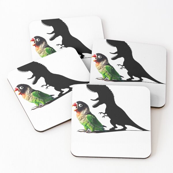 Item preview, Funny Screaming Black-cheeked Lovebird Parrot Dinosaur Lover Meme designed and sold by Kimberley King Art  King Art.