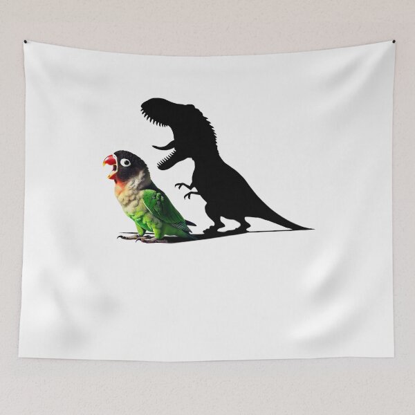 Item preview, Funny Screaming Black-cheeked Lovebird Parrot Dinosaur Lover Meme designed and sold by Kimberley King Art  King Art.