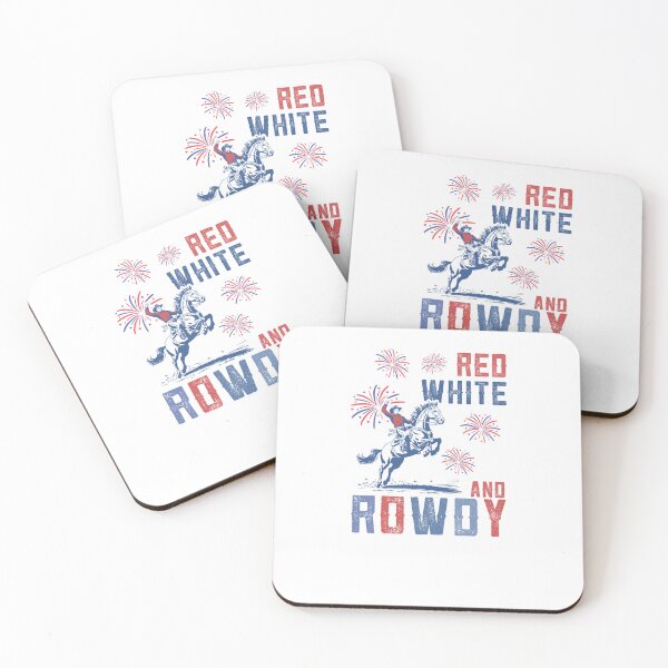 Item preview, Red White and Rowdy Distressed USA Cowboy  designed and sold by Run to Creations.
