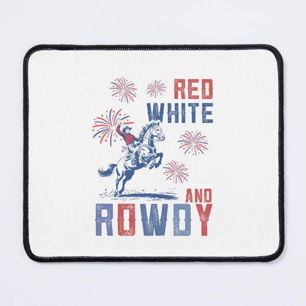 Item preview, Red White and Rowdy Distressed USA Cowboy  designed and sold by Run to Creations.