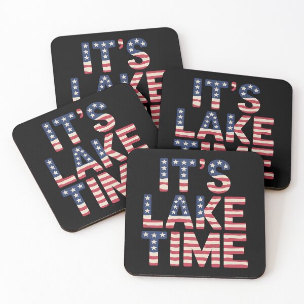 Item preview, It's Lake Time Patriotic American Flag USA 4th of July designed and sold by BakeryDozen.