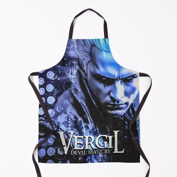 Artikelvorschau, VERGIL Grunge Porträt Gaming blau hart Kontrast entworfen und verkauft von SyanArt.