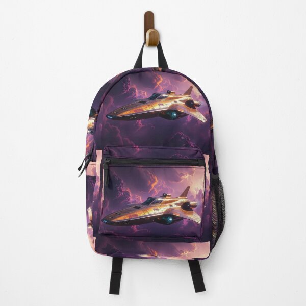 Item preview, Crimson Horizon – Retro Spaceship in Alien Skies designed and sold by shaynetwright.