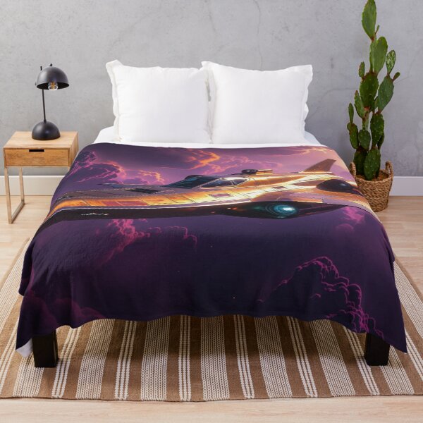 Item preview, Crimson Horizon – Retro Spaceship in Alien Skies designed and sold by shaynetwright.