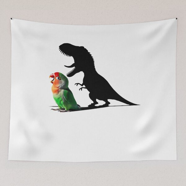 Item preview, Funny Screaming Fischer's Lovebird Parrot Dinosaur Lover Meme designed and sold by Kimberley King Art  King Art.