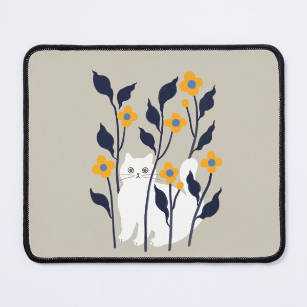Item preview, Flowers Cat 07 - Charming White Cats Hidden vin a Floral Dreamscape designed and sold by bignosework.