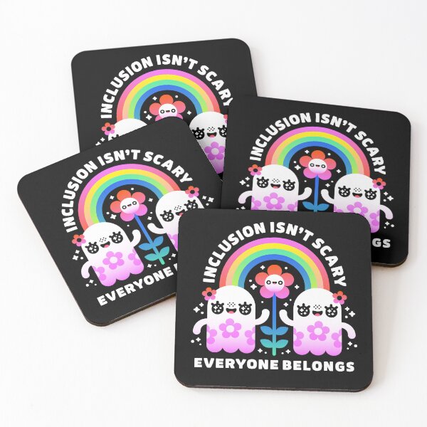Item preview, Inclusion Isn’t Scary Everyone Belongs Rainbow Ghosts designed and sold by musingtreeart.