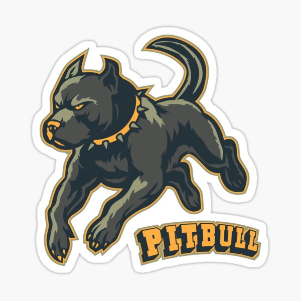 Vista previa del artículo con la obra «Postura de ataque del pitbull intrépido», diseñado y vendido por Boogosh.
