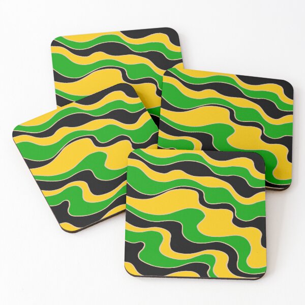 Item preview, Jamaican Wavy Lines Pattern designed and sold by HotHibiscus.