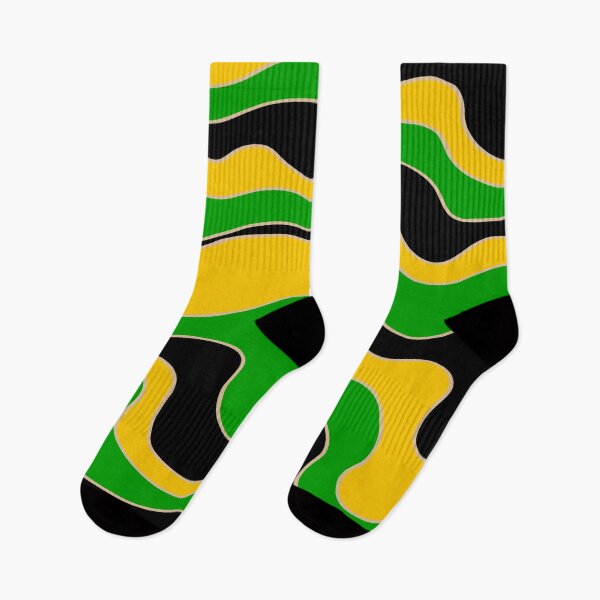 Item preview, Jamaican Wavy Lines Pattern designed and sold by HotHibiscus.