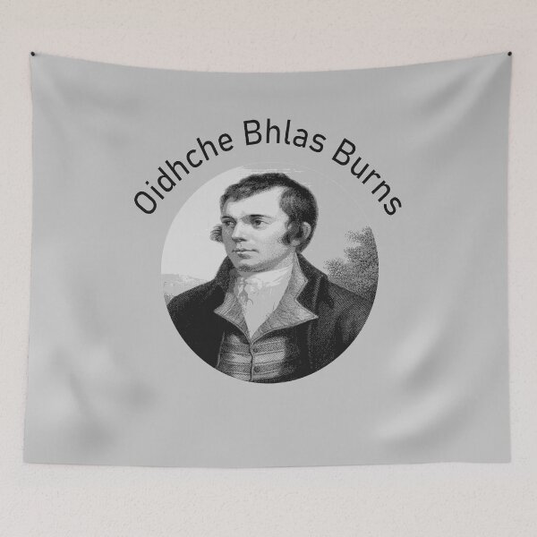 Item preview, Robbie Burns - Oidhche Bhlas Burns Gaelic Text In Grey designed and sold by taiche.