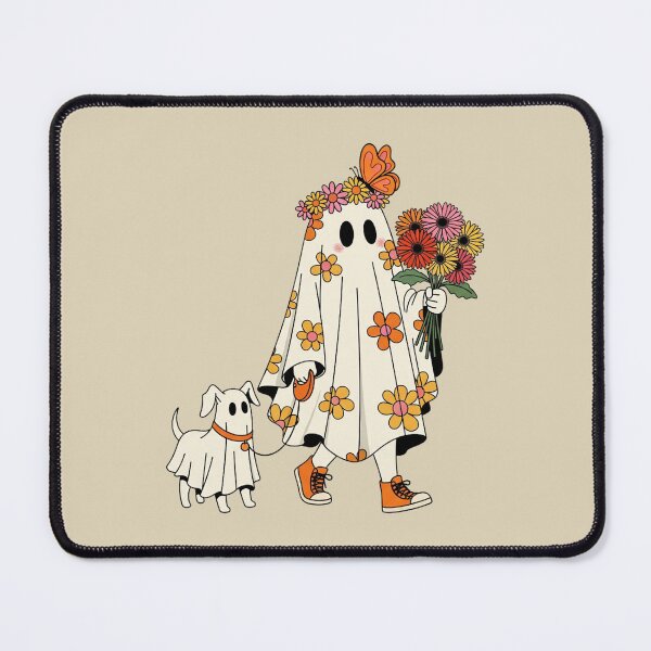Item preview, Cute retro ghost with dog designed and sold by FatBirdie.