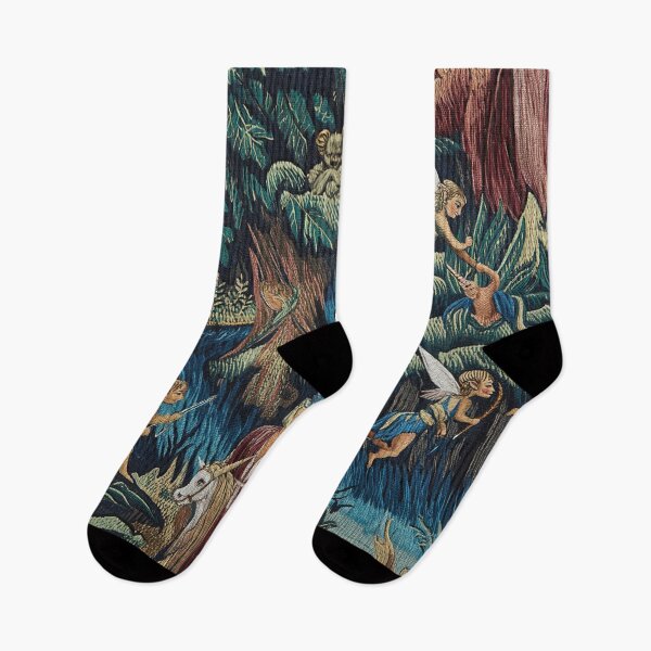 Item preview,  Cute floral pattern featuring Fairies and goblins after Willaim Morris Style designed and sold by Vintage Designs +.