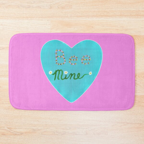 Item preview, Bee Mine Valenties Day Blue Heart - Pink Background designed and sold by DLawsonDesigns.