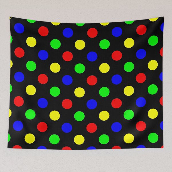 Item preview, Colorful Polka Dots Pattern - Black Background designed and sold by DLawsonDesigns.